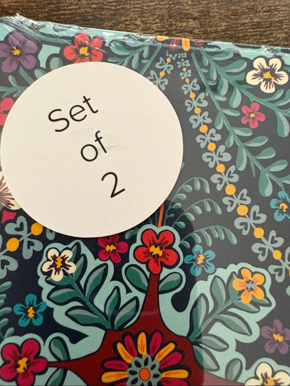 New (Sealed) Vera Bradley Teal Floral Hardcover Notebook and Folder Set